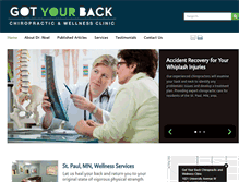 Tablet Screenshot of gotyourbackmn.com